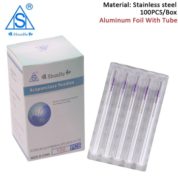 

100pcs Acupuncture Needle Disposable Sterile Chinese Acupuncture Needles Therapy With Tube Acupoint Acupuntura Asepsis Massage