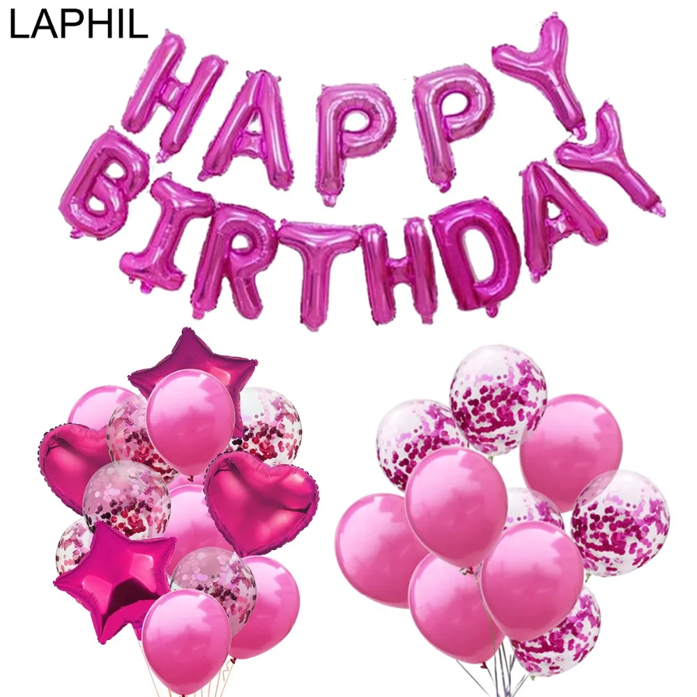 

LAPHIL Happy Birthday Balloons Decoration Baby Kids Birthday Theme Party 1 2 3 4 5 6 7 8 9 Number Balloons Adult Party Favors