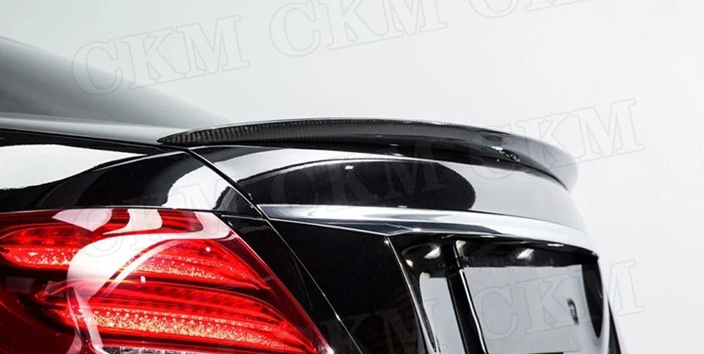 Углеродного волокна задний спойлер загрузки губ для Mercedes Benz E Class W213 4-дверный седан E200 E220 E250 E300 AMG- FRP хвост крыло