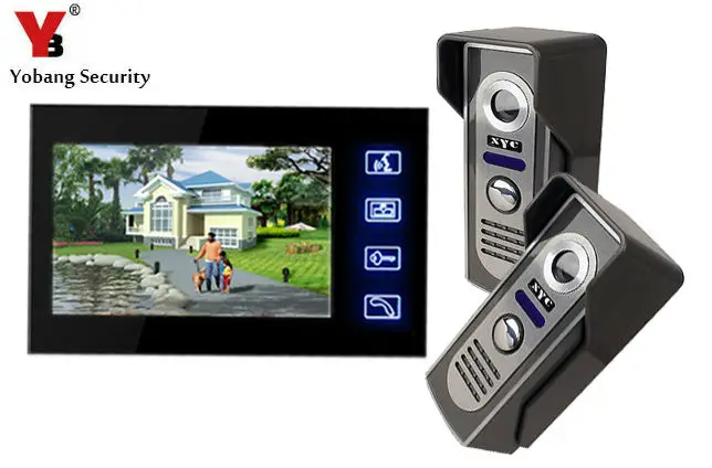 Yobang сенсорный ключ безопасности 7 "проводной видео Porteiro дверной звонок lcd домашний Видео дверной телефон система блок Wth IR камера ночного