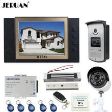 JERUAN 8 inch Video Door Phone Record intercom System kit RFID Access IR Camera +Metal 700TVL Analog Camera+180KG Magnetic lock