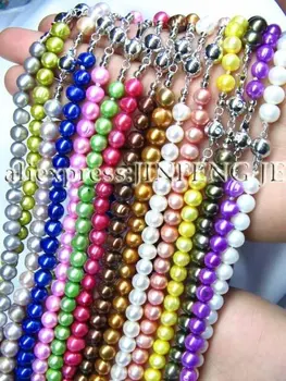 

wholesale 7-8mm multicolor freshwater pearl necklace 10 Qty