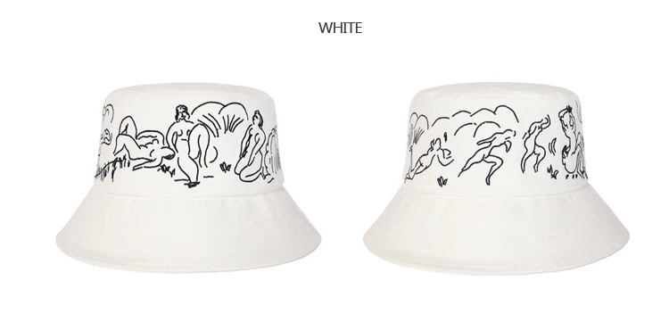 Новое поступление, модные оригинальные дизайнерские ковшовые шапки для мужчин и женщин, черная розовая плоская шляпа, кепка для улицы, Солнцезащитная шляпа - Цвет: Белый