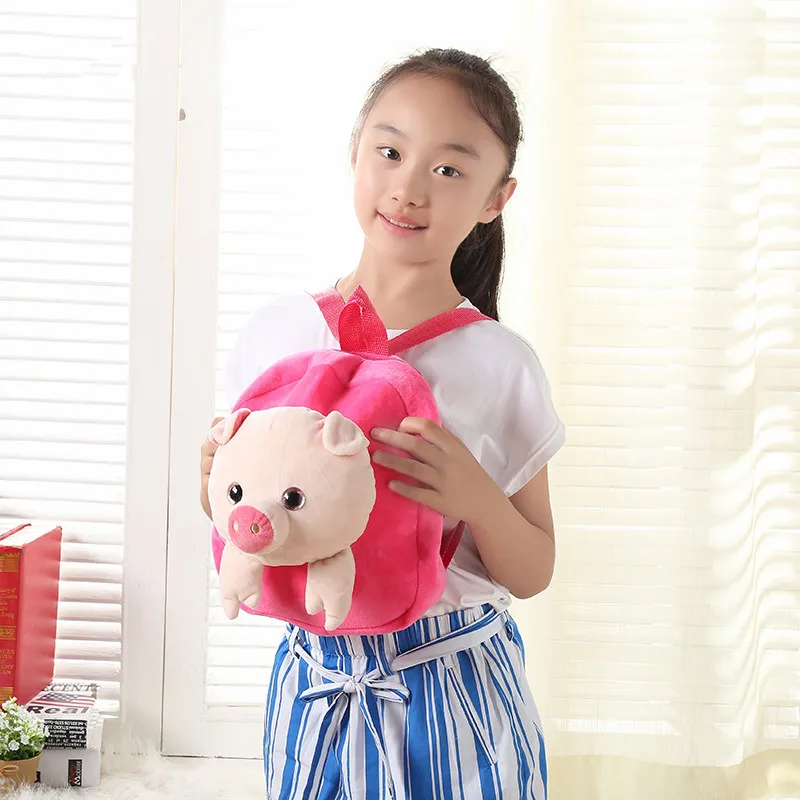 

1pcs 4 Colors New Pig Doll Plush Backpack Pig Backpacks Cartoon Plush Bags for Boys and Girls Students Bag Cute Animals