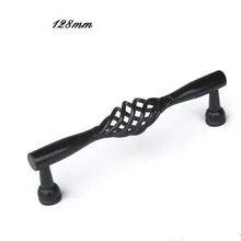128mm black birdcage kitchen cabinet handles drawer dresser cupboard wardrobe door pull handles 5″ black decoration handles