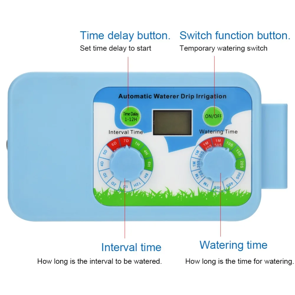 Сад автоматический полив контроллеры воды таймер умный время электронный цифровой ЖК-дисплей Электронный Садоводство полив таймер