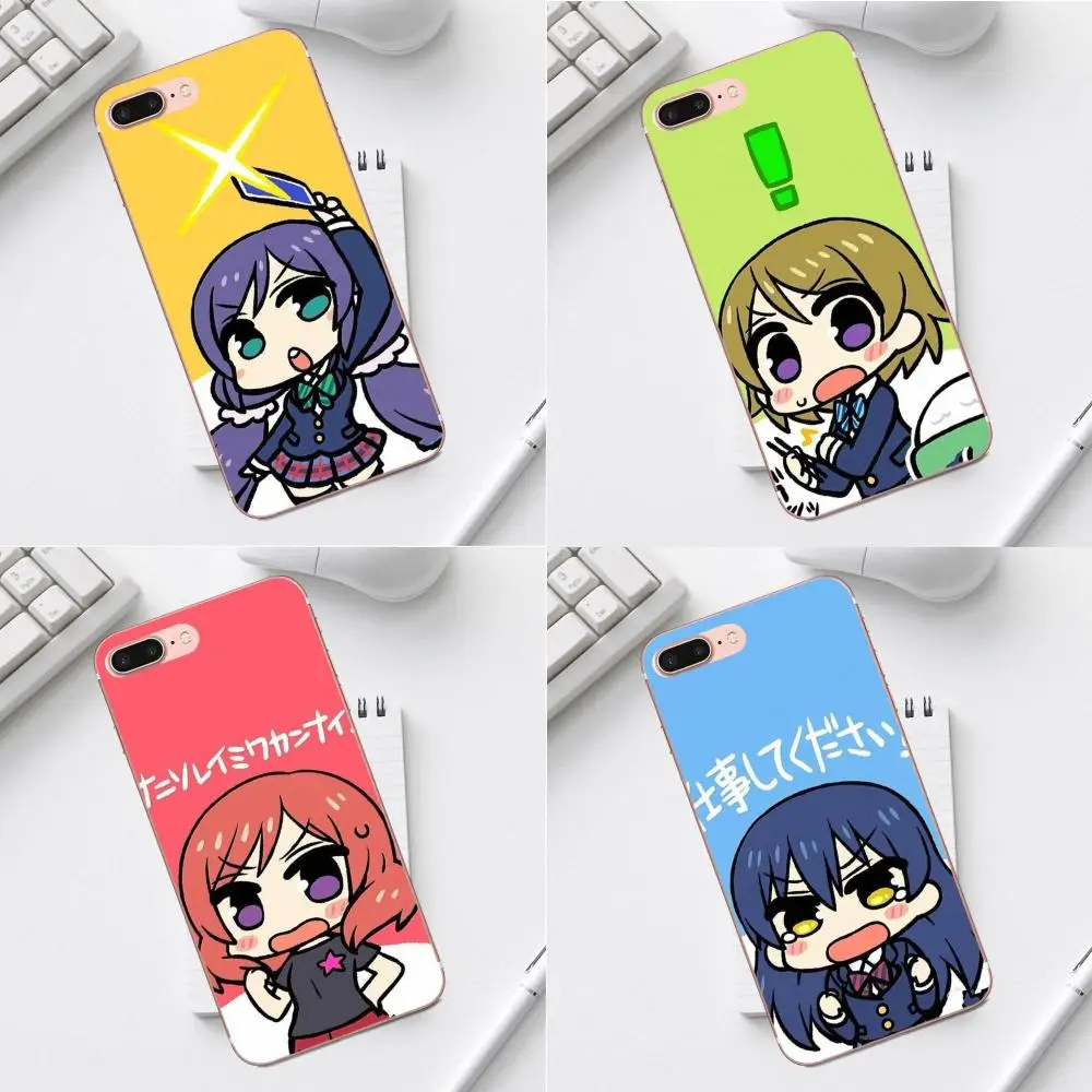 

Qdowpz Lovelive Animation Soft Phone Capa For iPhone X XS Max XR 4 4S 5 5C SE 6 6S 7 8 Plus Galaxy A3 A5 J1 J3 J5 J7 2017