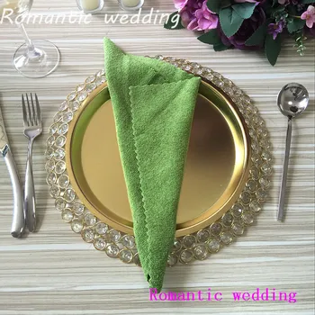 

Beads Dish Metal Twolayer Bead Gold Crystal Beads Dish For Wedding Decoration Event Party Decoration 25PCS A Lot