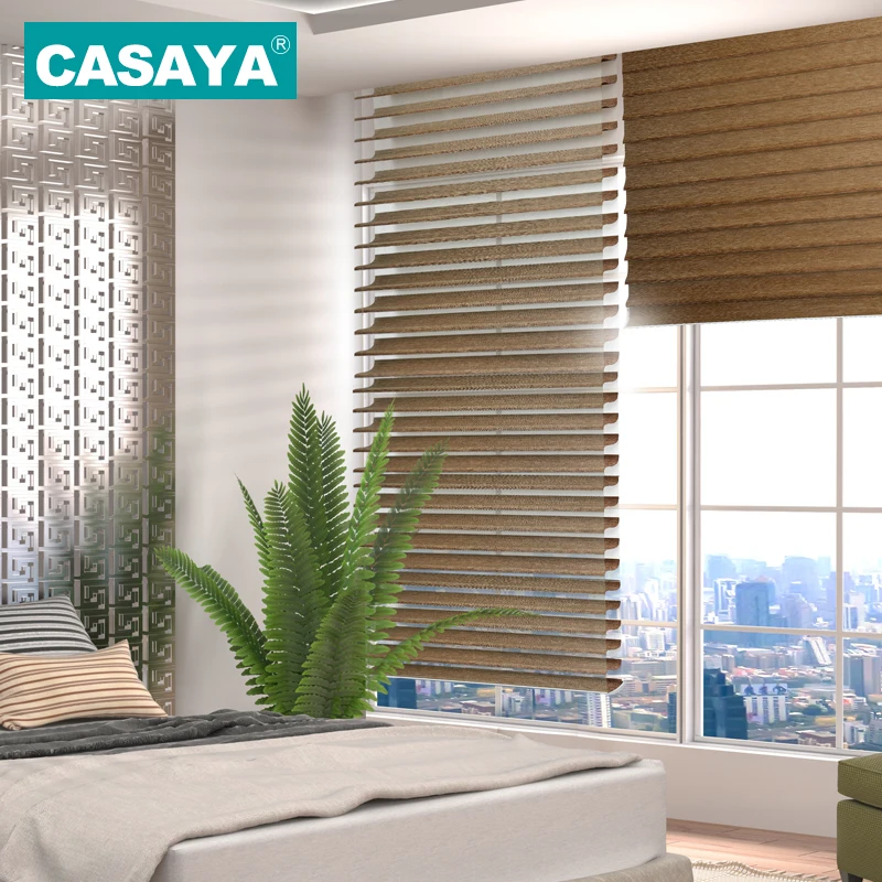  High Grade Shangri-la Blinds Child Safety Transparent Window Curtains Triple Roller blinds for Livi