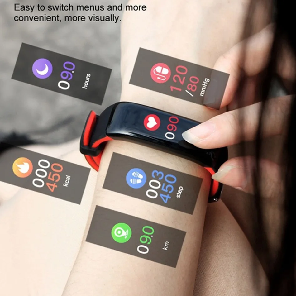 KISSCASE спортивные беговые напульсники для iPhone XR 7 XS X зарядка цветной экран Смарт-браслет мобильный телефон сумка