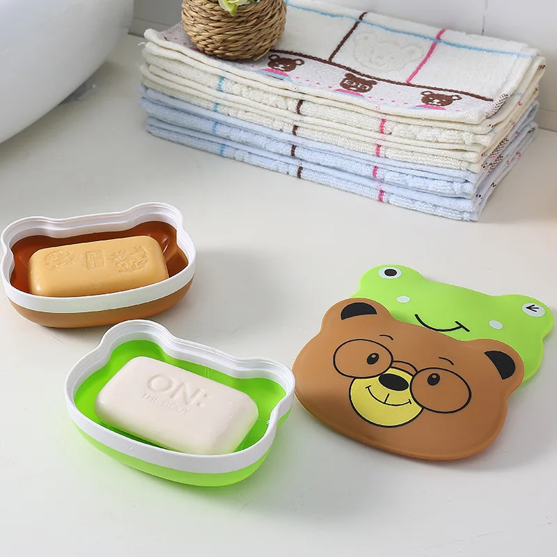

Cute Cartoon Panda Home Bathroom Waterproof Soap Box Toothbrush Holder Travel Storage Rack Plastic Soap Boxe Dispenser Racks
