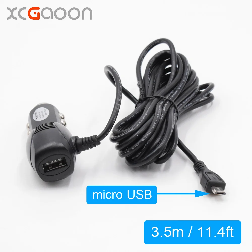 XCGaoon 3 5 метра 11.4ft микро Переходник USB для зарядки в машине 5V 2A с одним портом