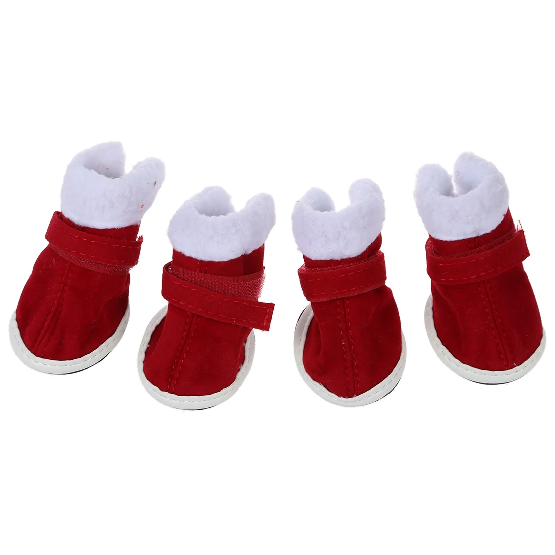 Dog Pet Booties Red Christmas Xmas Warm Shoes Boots Size 5in Dog Shoes