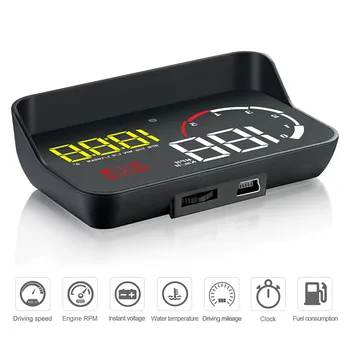 

Multifunction HUD Display Car Head Up Display Projector On Windshield Speedometer HUD OBD2 Projector Overspeed Warning System