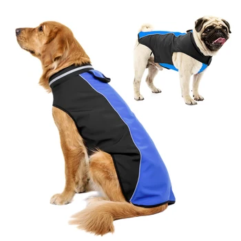 

GLORIOUS KEK S-5XL Pet Clothes Reflective Warm Winter Dog Jacket Large Dogs Soft Shell Fleece Lined Outdoor Training Dog Clothes