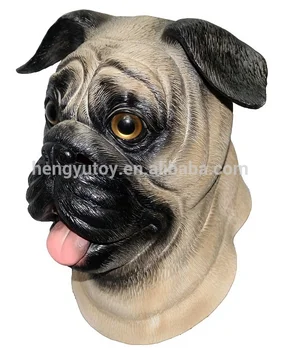 

Deluxe Lover Pooch Carnival Costume Adult Gag Gift Novelty Latex Pug Dog Mask