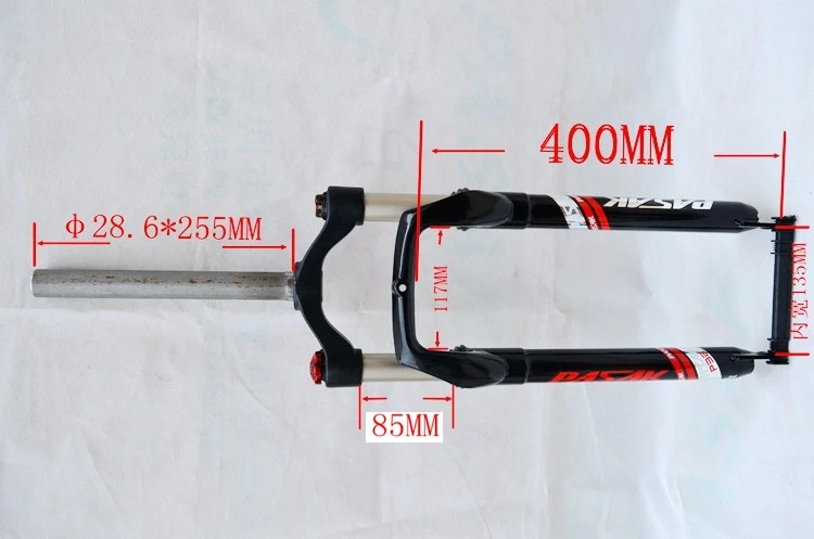 26 дюймов снег MTB Маутейн велосипед вилка Fat Велосипедная вилка Воздух газ масло Блокировка подвески вилки алюминиевый сплав для 135 "шины 4,0 мм