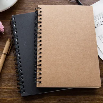 

1 Piece Diary Notebook for Drawing Painting Graffiti Black and Brown Paper Sketch Book Office School Supplies Gift