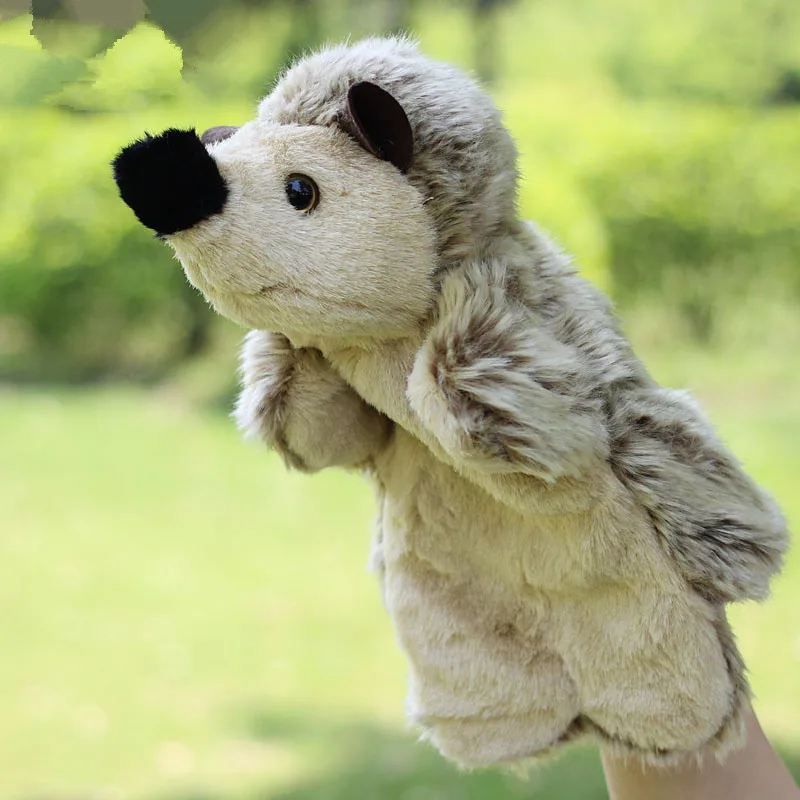 Animal Plush Hand Puppet Doll Toys Pig Cat Owl Monkey Dog Rabbit Shark Bear Puppet Kids Soft Kukla Toys Marionnette 5
