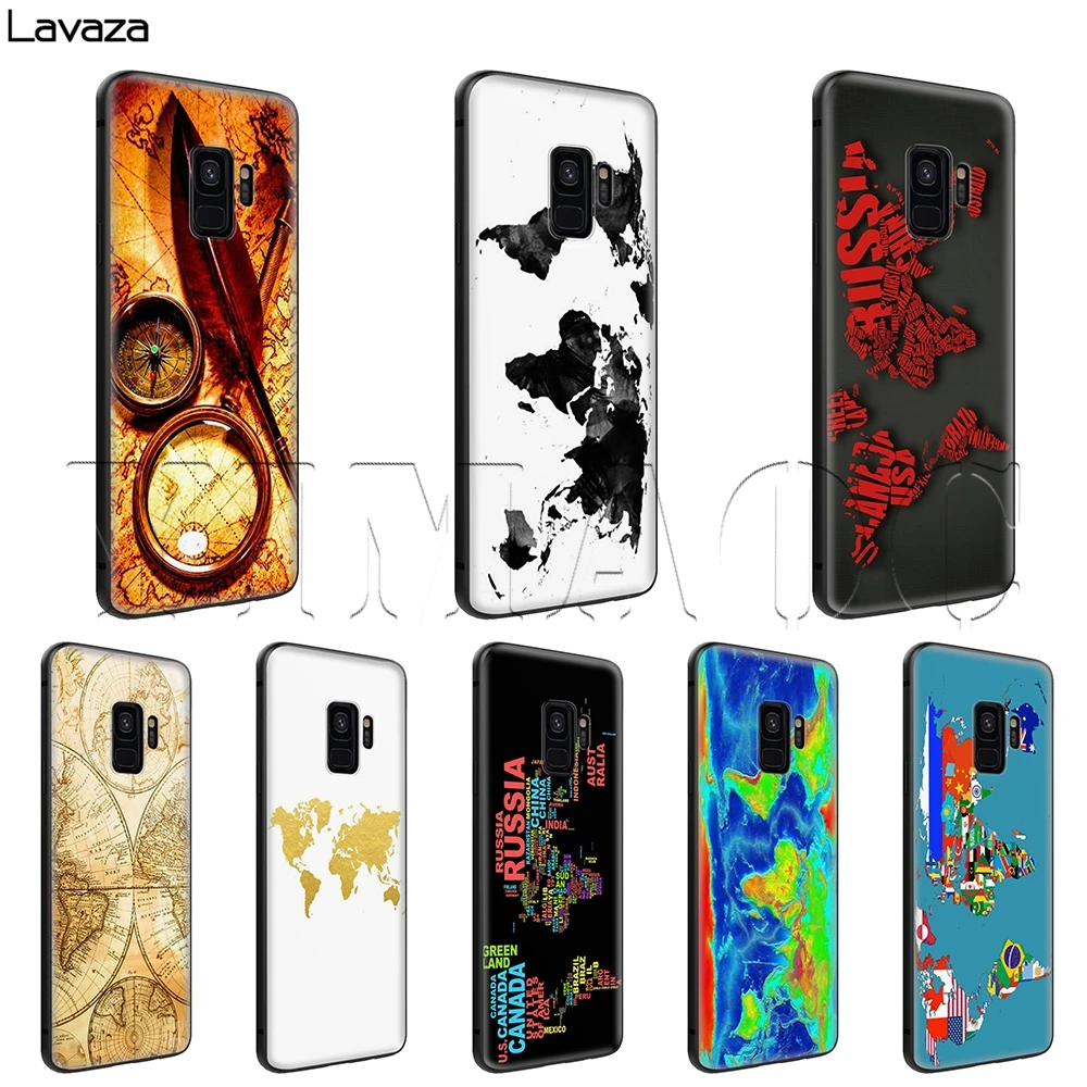 Lavaza мир Футляр для карт Samsung Galaxy S6 S7 край J6 S8 S9 S10 плюс A3 A5 A6 A7 A8 A9 Note 8 9 |
