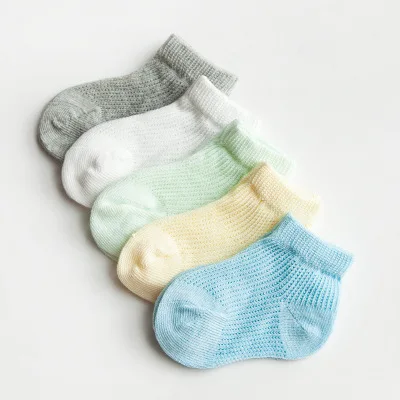 5 пар/лот, летние хлопковые детские носки для маленьких мальчиков и девочек сетчатые Носки дышащие мягкие носки для новорожденных детей от 0 до 5 лет - Цвет: fringe boy