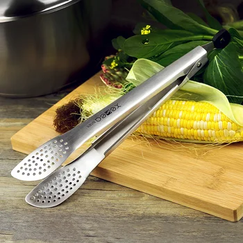 

Stainless Steel Food Tong BBQ Kitchen Tongs Utensil Cooking Clip Clamp Accessories Non-Stick Steak Forceps Salad Serving Tools