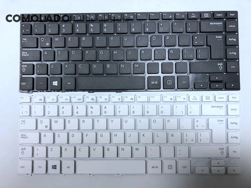 LA Latin Keyboard for Samsung 370R4E 370R4V 450R4E 450R4V 470R4E 470R4V NP370R4E NP450R4E black and white LA Layout -1