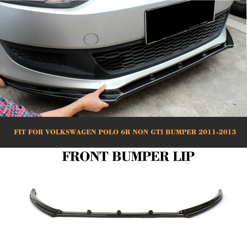 Carbon fiber auto car front bumper lip spoiler for Volkswagen VW POLO