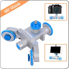 Yelanggu Electrical Autodolly Car Motorized DSLR Dolly Track Slider Skater for iPhone Nikon Canon Camera