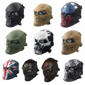 

Skull Skeleton Full Face Halloween Party Mask Airsoft Army Games TPR Eye Shield Mask for Cosplay Party Decor