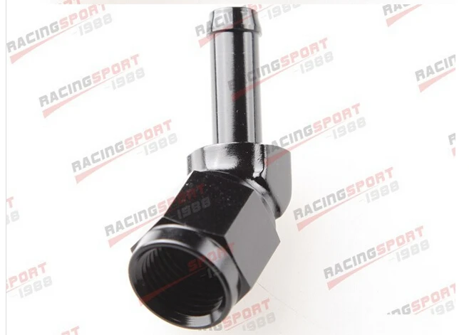 45 градусов 6AN AN6 ан 6 гнездо до 5/16 &quot(8 мм) хомут адаптер фитинг BlackAD86001|adapter fitting|an6 45an6