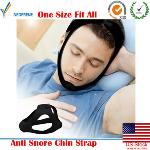 New Neoprene Anti Snore Stop Snoring Chin Strap Belt Anti Apnea Jaw
