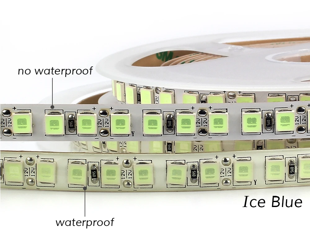 Супер яркая 5054 Светодиодная лента DC 12 В гибкий светодиодный светильник 120 светодиодный/м 5 м/лот, обновление чипа SMD5050 теплый белый/холодный белый/голубой