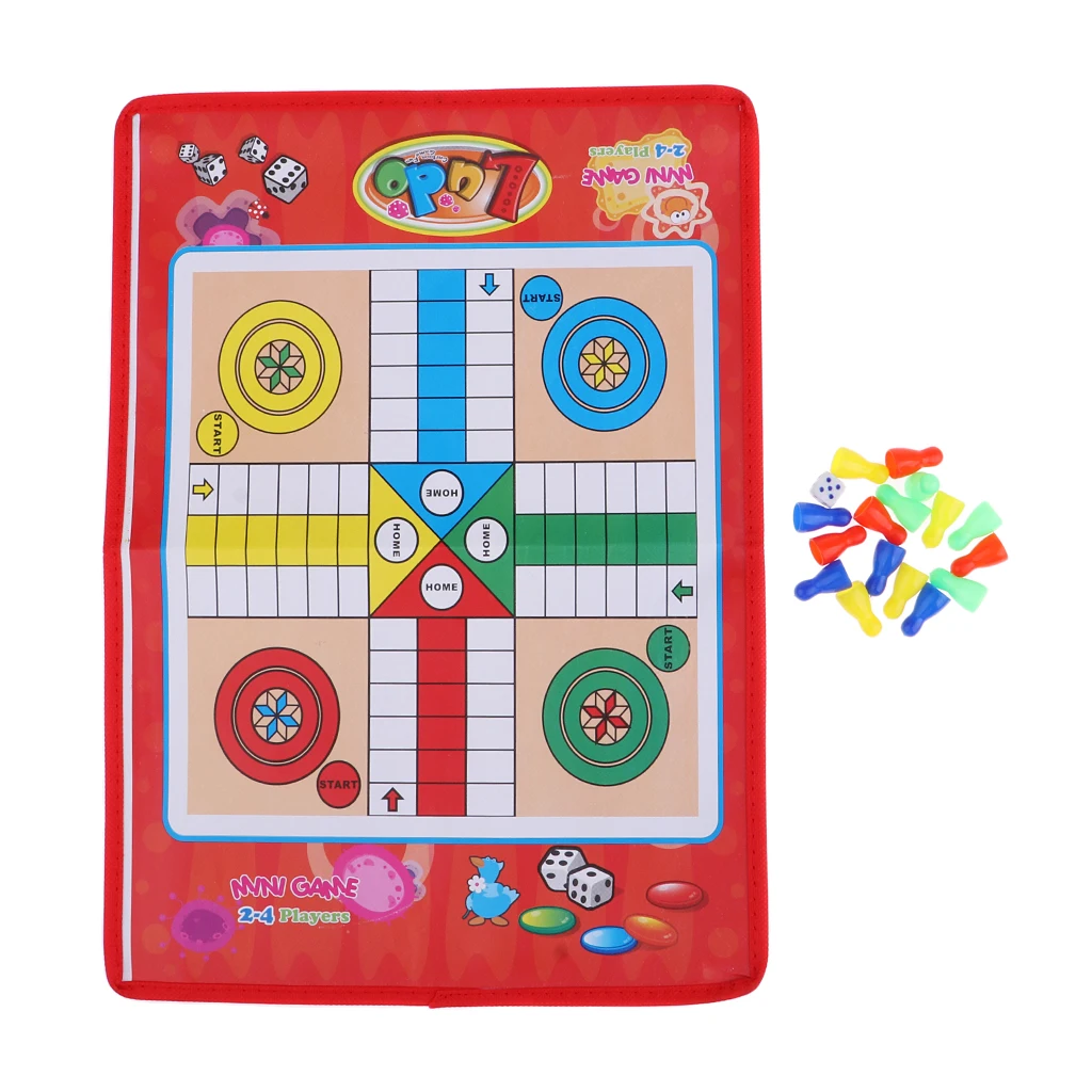 Портативная шахматная игра Ludo для детей семейная настольная от 2 до 4 игроков