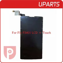 For Fly FS401 LCD Display + Touch Screen Assembly LCD Digitizer Glass Panel Replacement, Tracking code + Free Shipping