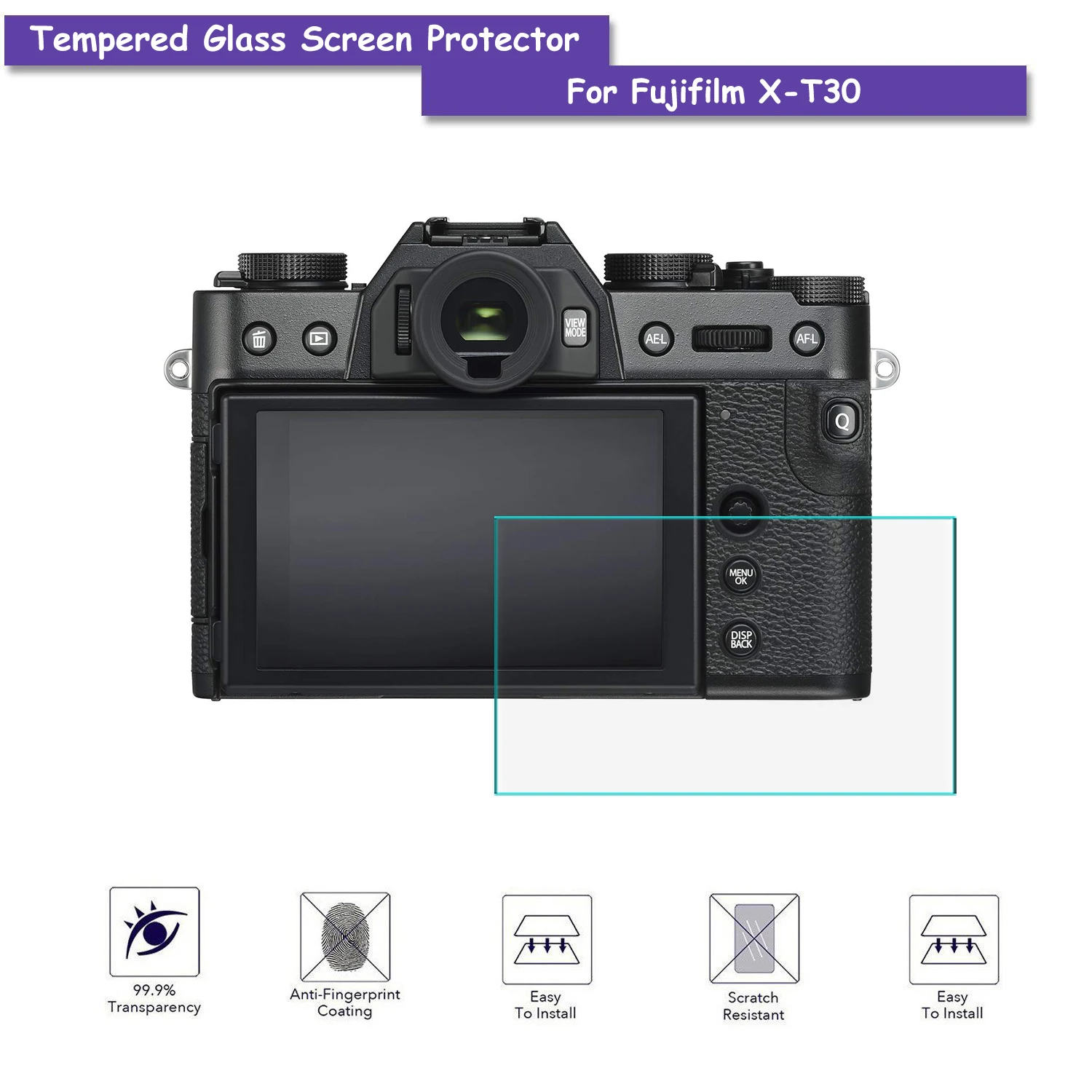 

9H Tempered Glass LCD Screen Protector Shield Film for Fuji Fujifilm X-T30 XT30 Camera Accessories