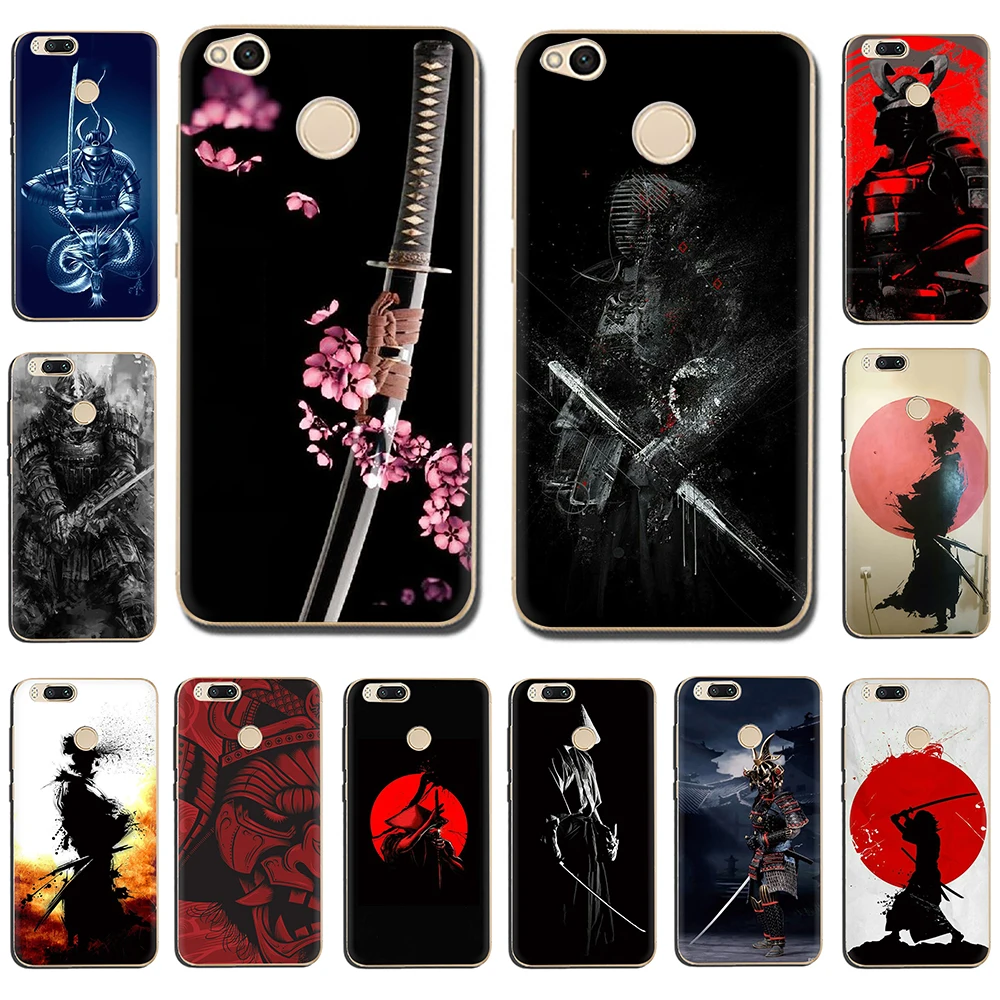 

Samurai Warrior Japan soldier Hard Phone Cover Case for Xiaomi Mi 5 6 8 5S A1 A2 5X 6X F1 9 9SE MAX3 9T CC9e A3 pro