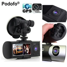 Podofo Dual Camera Car DVR R300 Videoregistrator With GPS Registrator Car Recorder G-Sensor 2.7″ Automobile DVRs Digital Zoom