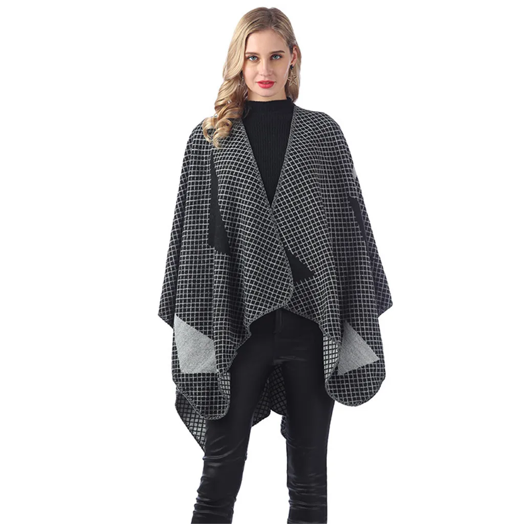Plaid shawl women 2019 Soft Warm Plaid Printed Shawl Wrap Evening Party Elegant Women accessory bufandas para mujer
