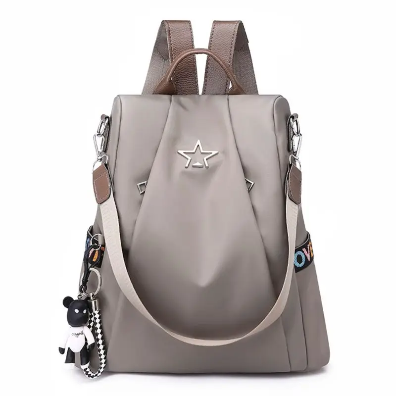 

Women Backpack Purse Waterproof Nylon Anti-theft Rucksack Lightweight School Shoulder Bag