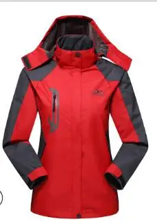 Лыжная куртка Женская водонепроницаемая зимняя куртка термо пальто для уличного катания на горных лыжах сноуборде куртка размера плюс бренд - Цвет: as show