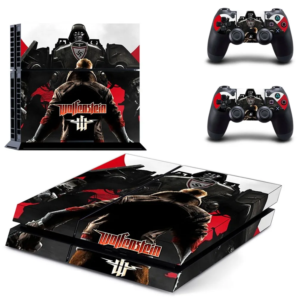 Wolfenstein PS4 Наклейка Виниловая наклейка для Sony Playstation 4 консоль и 2 контроллера