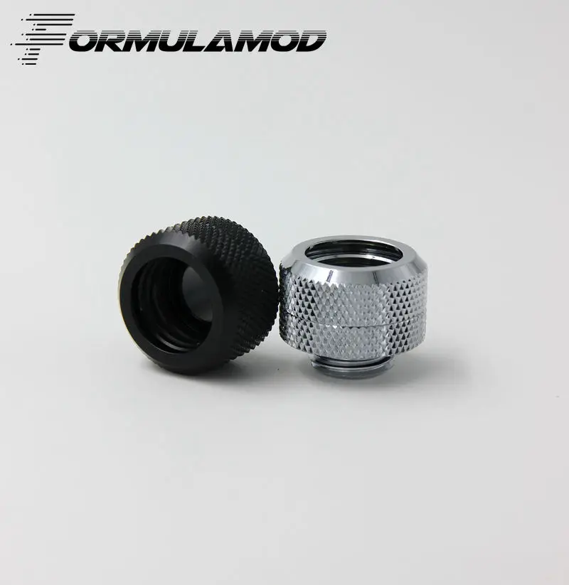 

FormulaMod Fm-14v3, Black Silver OD14mm Hard tube fittings hand compression fitting G1/4'' OD14mm hard pipe