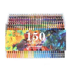 150 цветов мягкие акварельные карандаши деревянные водорастворимые цветные карандаши набор для Lapis De Cor живопись Эскиз школьные наборы для