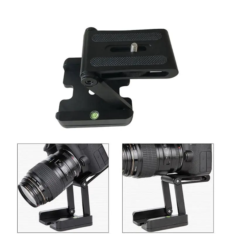 Z Flex Tilt Head DSLR Folding Bracket Aluminum Alloy Camera Stand Holder Quick Release Tripod Plate & Level For Canon Nikon Sony Z Flex Tilt Head DSLR Folding Bracket Aluminum Alloy Camera Stand Holder Quick Release Tripod Plate & Level For Canon Nikon Sony