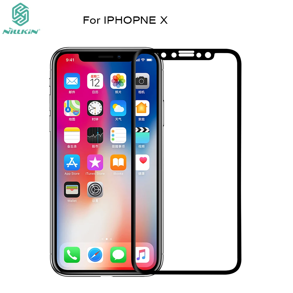 

For iphone X Glass NILLKIN Amazing 3D CP+ MAX Nanometer Anti-Explosion 9H Tempered Glass Screen Protector For iphone 10 cover