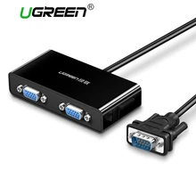 Ugreen 2 Ports VGA Switch Splitter 1920*1440 VGA Male to Two Female Splitter Cable for Laptop Projector HDTV VGA Splitter