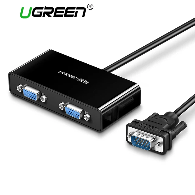 Special Offers Ugreen 2 Ports VGA Switch Splitter 1920*1440 VGA Male to Two Female Splitter Cable for Laptop Projector HDTV VGA Splitter Special Offers Ugreen 2 Ports VGA Switch Splitter 1920*1440 VGA Male to Two Female Splitter Cable for Laptop Projector HDTV VGA Splitter