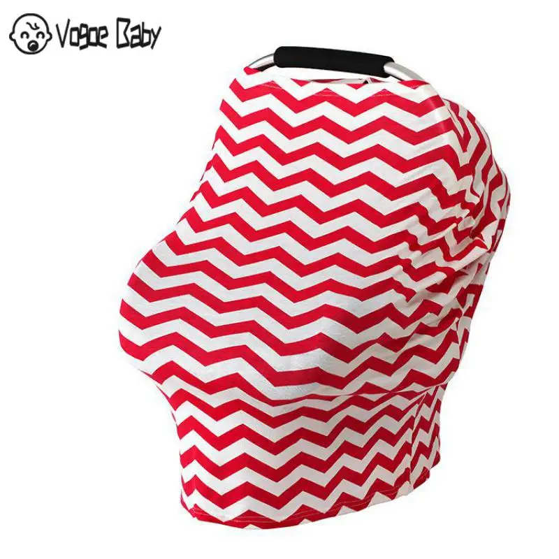 Striped Baby Car Seat Cover Nursing Cover for Newborn Baby Feeding Cotton Baby Car Seat Canopy Soft Breastfeeding Shawl 7479