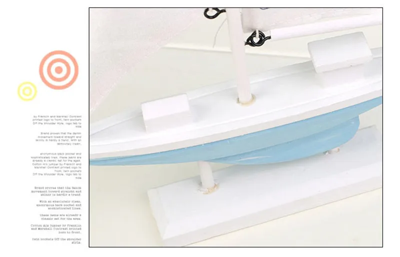 Домашний Декор деревянный белый парусник статуэтки медитерреан стиль деревянный полосатый корабль домашний офис Настольный миниатюрный морской парусный спорт лодки